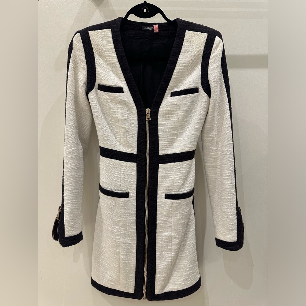 Balmain Long sleeve Tailored tweed Dress.